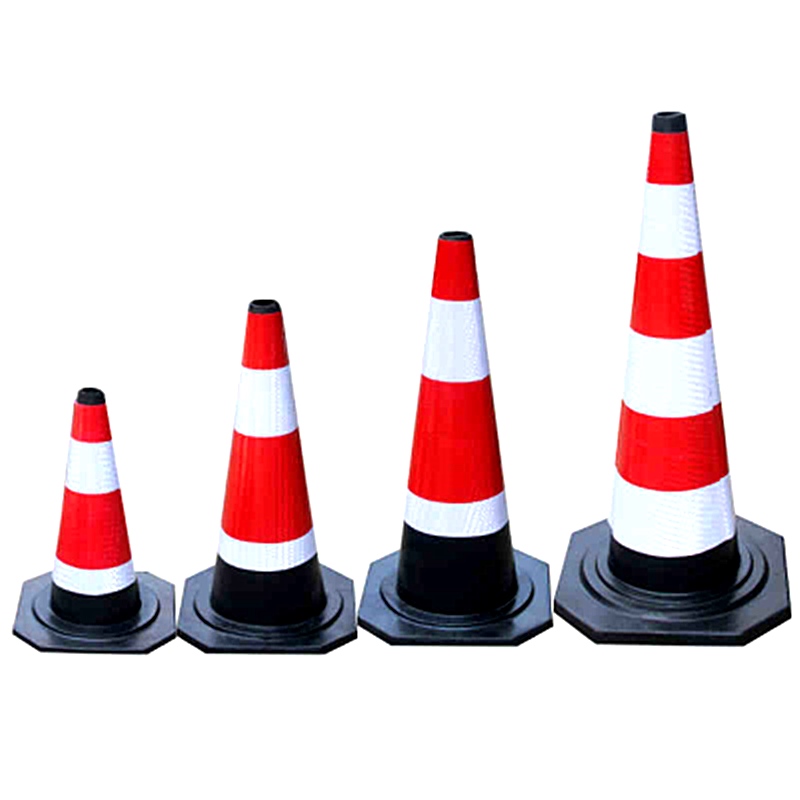 橡胶路锥-道路反光路障锥安全警示路锥(图2)
